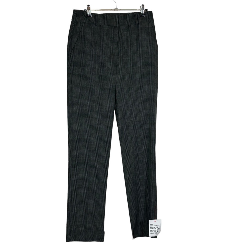 ASOS DESIGN Tall slim skim cigarette pant in gray check Sz 6 NWT